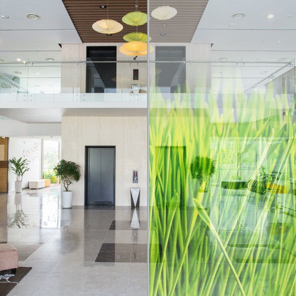 Aufkleber Sandstrahlfolie - bedruckt